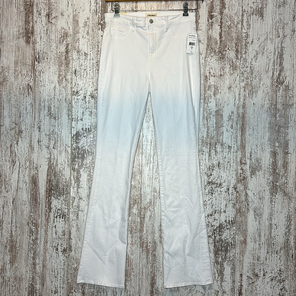 L'AGENCE Selma High Rise Sleek Baby Boot in Blanc Size 30 NWT - Picture 9 of 16